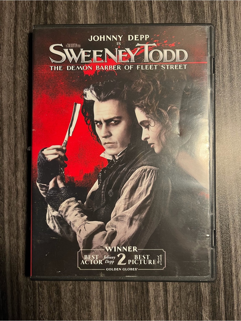 Sweeney Todd DVD - Red & Black Cover (Johnny Depp)